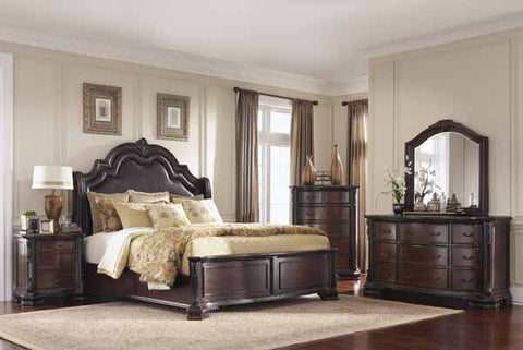 Maddison Brown Cherry California King Bed