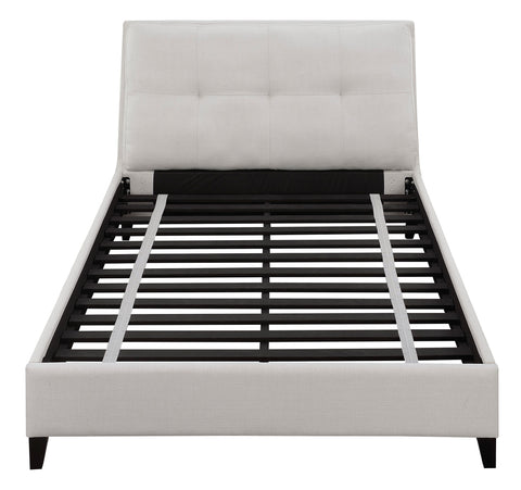 Amador Beige Upholstered Full Platform Bed