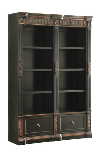 Rowan Traditional Black and Espresso Bookcase