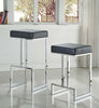 Contemporary Chrome and Black Counter-Height Stool