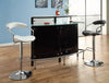 Contemporary Black and Chrome Adjustable Height Bar Stool