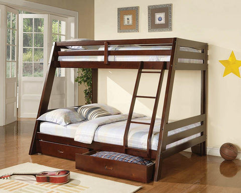 Hawkins Cappuccino Twin over Full Bunk Bed