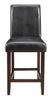 Contemporary Dark Brown Parsons Counter-Height Stool