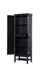 Transitional Rich Brown and Black Accent Cabinet