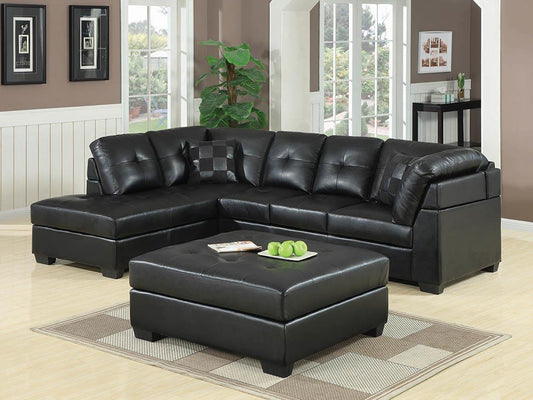 Darie Contemporary Black Ottoman