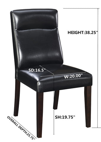 Boyer Transitional Black Upholstered Dining Chair