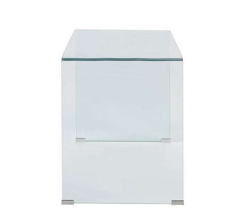 Contemporary Clear Glass Writing Desk