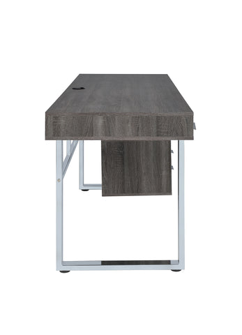 Contemporary Weathered Grey Writing Desk