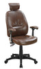 Contemporary Brown Faux Leather Office Chair