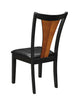 Boyer Transitional Amber and Black Side Chair