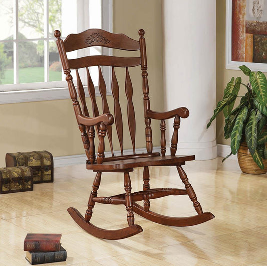 Traditional Medium Brown Rocking Chair