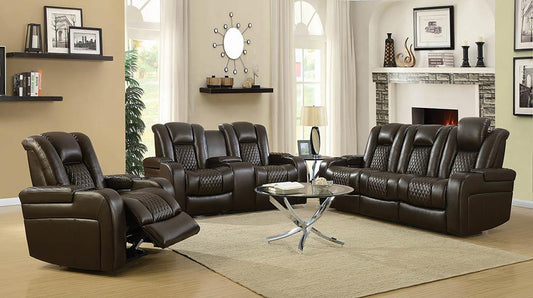 Delangelo Brown Power Motion Recliner