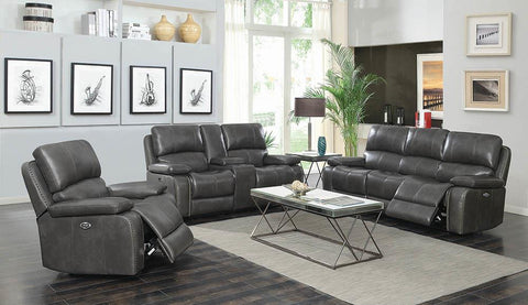 Ravenna Casual Charcoal Power Glider Recliner