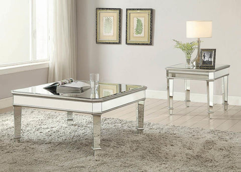 Contemporary Silver End Table