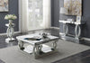 Contemporary Silver Mirrored Side Table