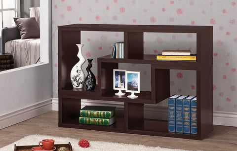 Contemporary Cappuccino Bookcase