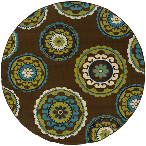Calico Collection Pattern 859D6 8' Round Rug